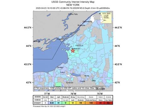 More than 1,700 people reported earthquake felt around Upstate New York ...