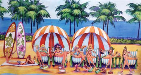 Love this!!! | Vacation art, Beach mural, Beach painting