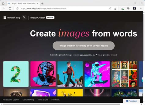 Microsoft Bing Image Creator preview is now available in select markets | BigTechWire