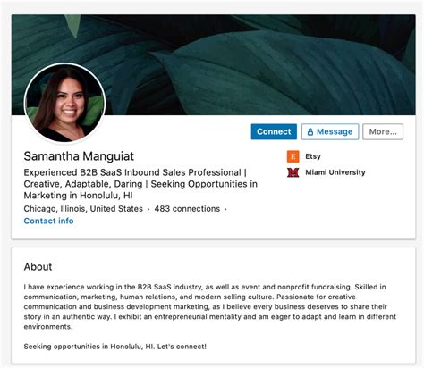 Good Linkedin Summary Examples | Images and Photos finder