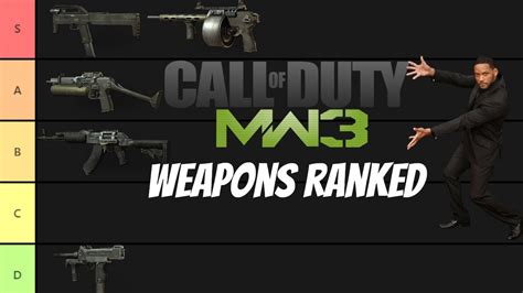 Call of Duty: Modern Warfare 3 - Weapons Tier List - YouTube