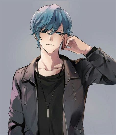 Pin by Justyouraverageweeb_ on MysticMessenger | Blue hair anime boy ...