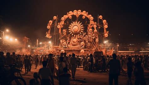 Premium AI Image | Dussehra Vijayadashami festival celebration with ...