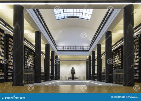 Vilnius, LITHUANIA - September 17, 2018: Martynas Mazvydas National Library of Lithuania ...