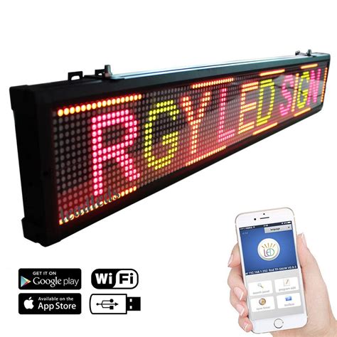 Leadleds Indoor Led Sign Display Board Programmable Message Sign 3 Col