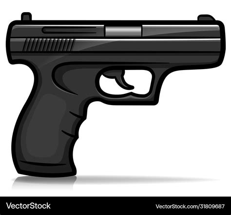 Hand gun cartoon isolated Royalty Free Vector Image