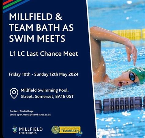 Team Bath AS & Millfield L1 Last Chance Meet, Millfield Swimming Pool, Street, 10 May to 12 May ...