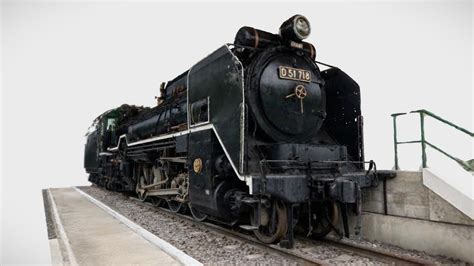 Steam Locomotive D51 国鉄D51形蒸気機関車718号@一宮市 大平島公園 - 3D model by monicadesign [a705dcf] - Sketchfab