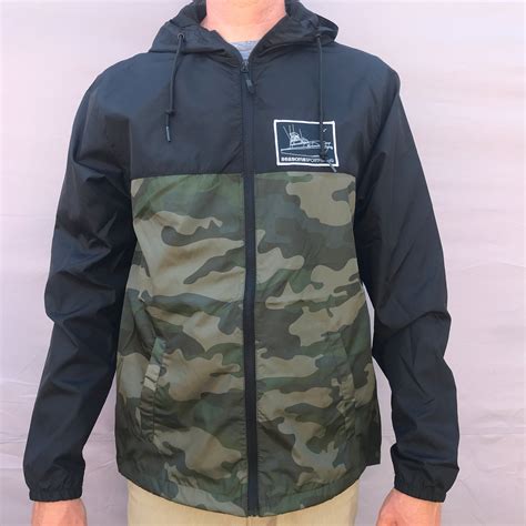 SEASONS - LIGHTWEIGHT WINDBREAKER JACKET - BLACK - FOREST CAMO - MOTHERSHIP | Seasons Sportfishing