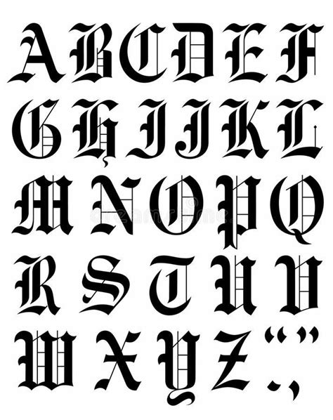 Tattoo Lettering Alphabet, Tattoo Lettering Design, Gothic Lettering, Gothic Fonts, Graffiti ...