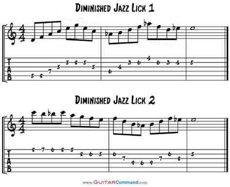 Diminished Arpeggios Tab And Licks: Play & Write Your Own