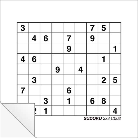 Free Printable Sudoku 3x3 C002 | Creative Center