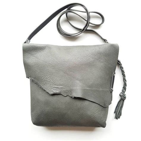 Grey Leather cross body bag | Leather crossbody, Grey leather ...