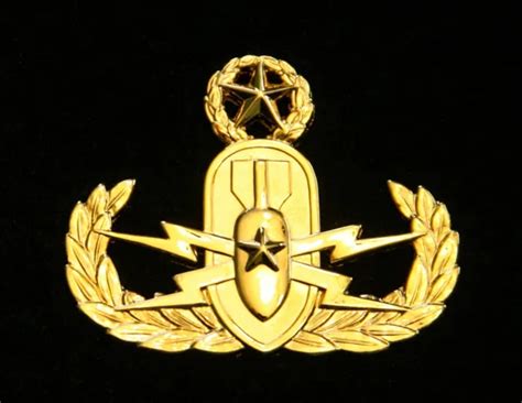 US NAVY USN Explosive Ordnance Disposal Eod Officer Badge; Regulation Full Size $12.95 - PicClick