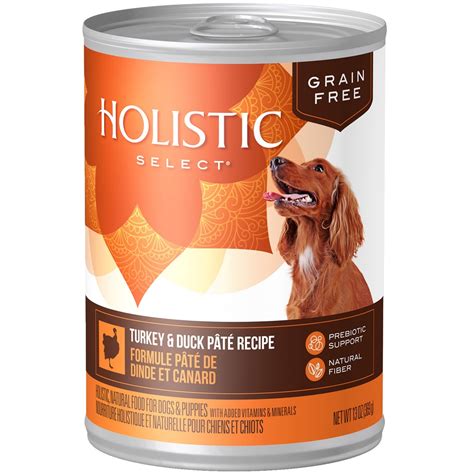 Holistic Select Natural Grain Free Turkey & Duck Pate Canned Dog Food ...