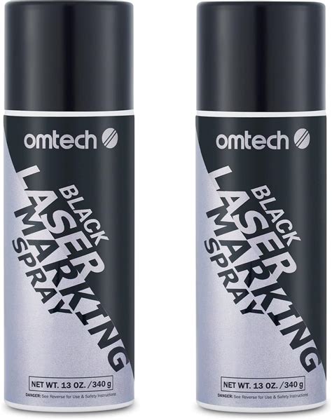 Amazon.com: OMTech Laser Marking Spray, Metal Laser Marking Fluid for CO2 Laser Engravers, 2 ...