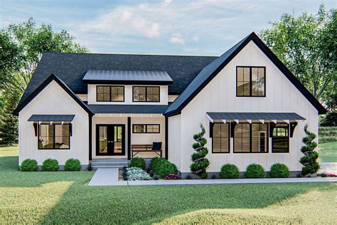 Plan 62846DJ: One-Story 3-Bed Modern Farmhouse Plan with Upstairs Loft - 2015 Sq Ft | Farmhouse ...