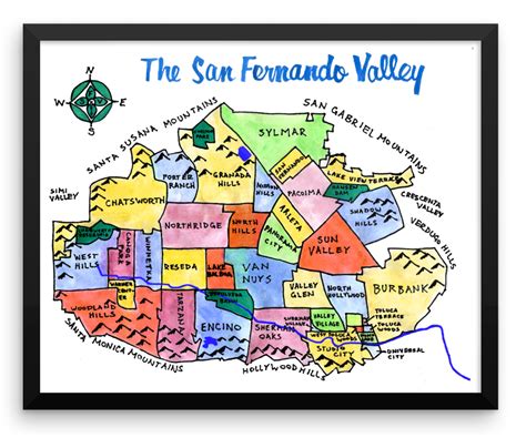 San Fernando Valley California Map - Map Worksheets