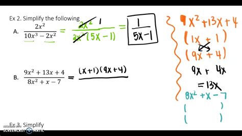 6.1 Simplifying rational functions - YouTube