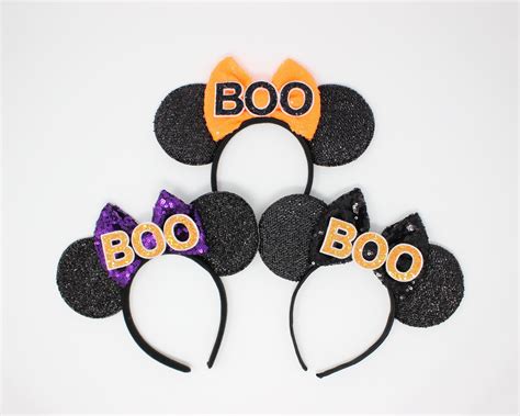 Halloween Disney Ears Minnie Halloween Ears BOO Minnie | Etsy