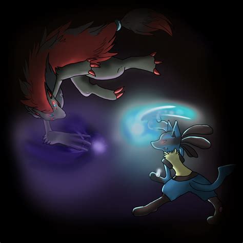 Lucario vs Zoroark by Snowyzi on DeviantArt