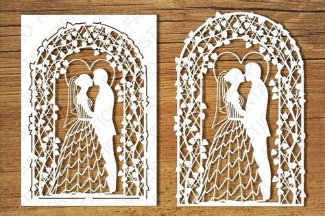 Wedding card 2 SVG files for Silhouette Cameo and Cricut. (69454 ...