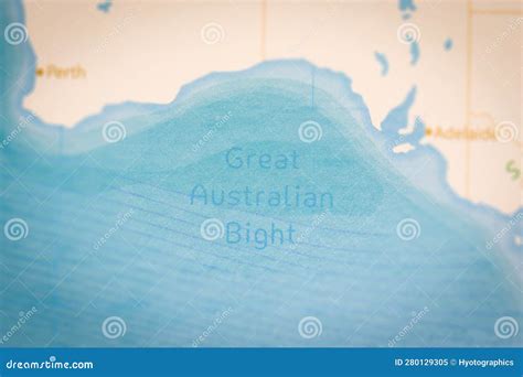 The Realistic Map of Great Australian Bight. Stock Image - Image of society, nation: 280129305