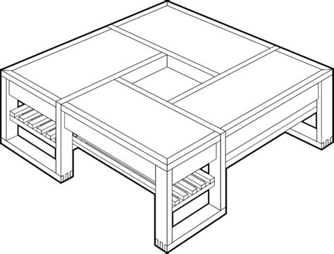 Coffee Table with Storage Plans (ADW112) - PlansClub.com