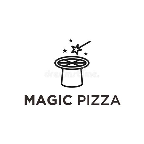 Magic Pizza Logo Design Vector Illustration Stock Vector - Illustration ...