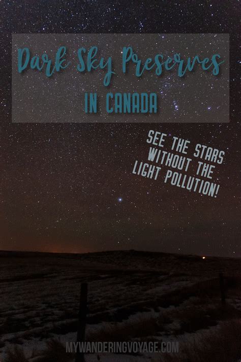 Travel to Dark Sky Preserves in Canada and see the stars without light ...