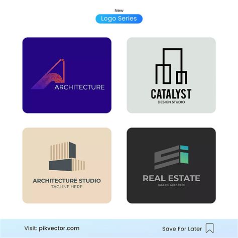 Explore & Download modern architect logo designs🔥. by Pik Vector on ...