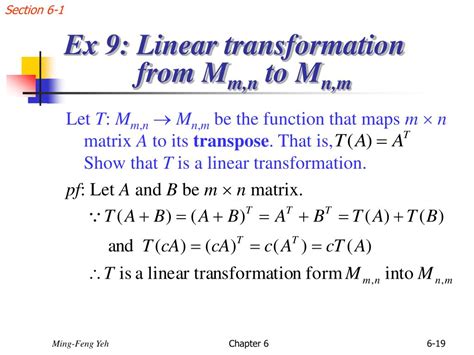 PPT - Chap. 6 Linear Transformations PowerPoint Presentation, free ...