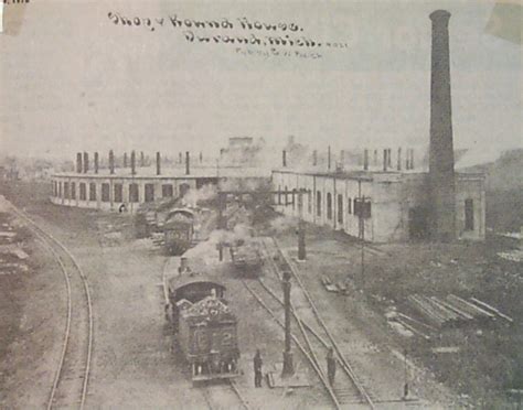 Shop and Roundhouse at Durand in 1909