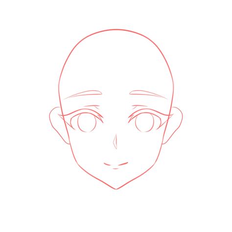 How to draw the head and face – anime-style guideline front view ...