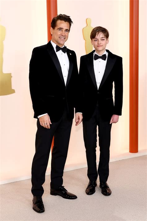 Colin Farrell and son match in tuxedos on the Oscars 2023 red carpet