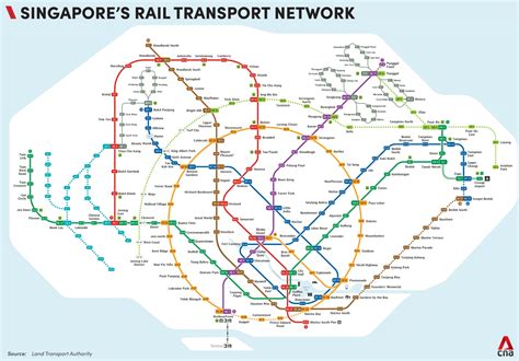 Singapore MRT List English and Chinese Station Names