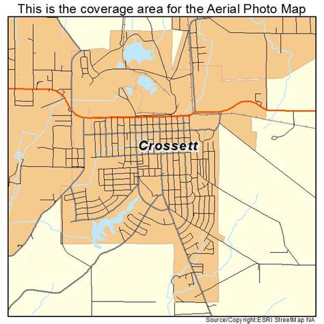 Aerial Photography Map of Crossett, AR Arkansas