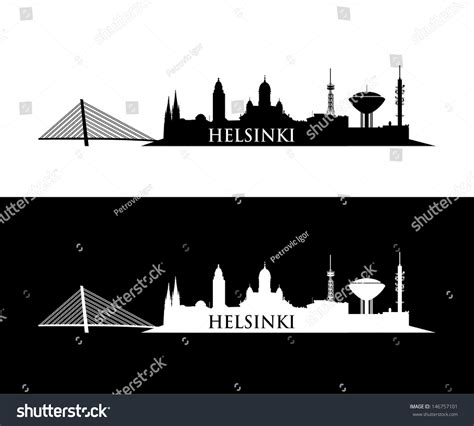 Helsinki Skyline - Vector Illustration - 146757101 : Shutterstock