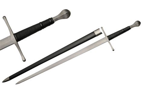 49" Two Handed Handmade Medieval Longsword W/ Sheath For Sale