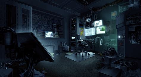 Hacker Room by Tim Ridley : Cyberpunk