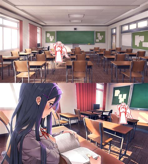 [Misc] I never noticed the computer in the classroom : r/DDLC