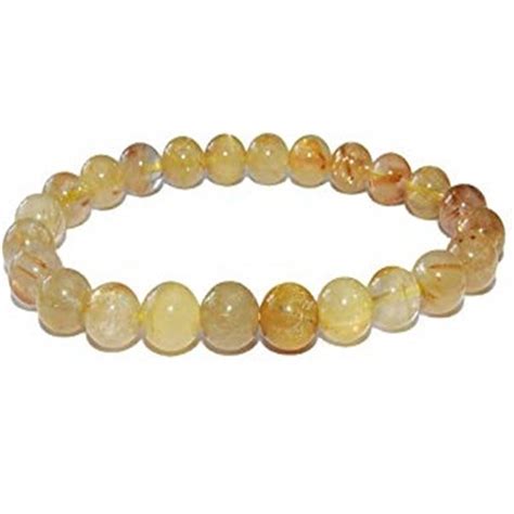 Golden Rutilated Quartz 8mm Stretch Bracelet - The Zen Shop