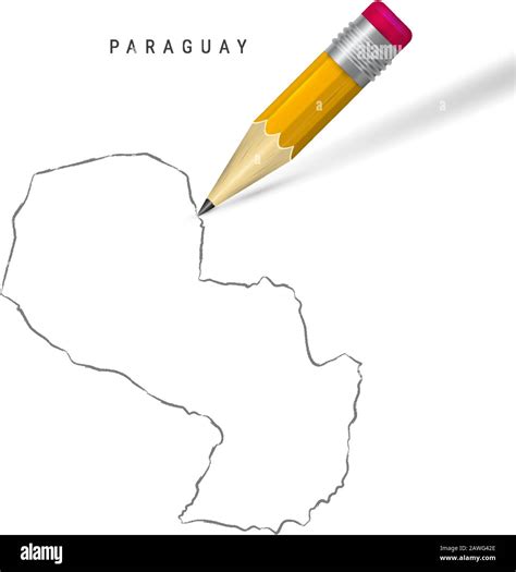 Paraguay map outline Stock Vector Images - Alamy