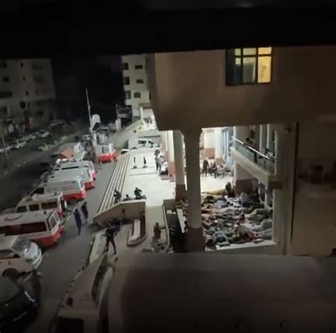 Video: Situation of Gaza Al-Quds Hospital with 14000 displaced after Israel threatened to ...