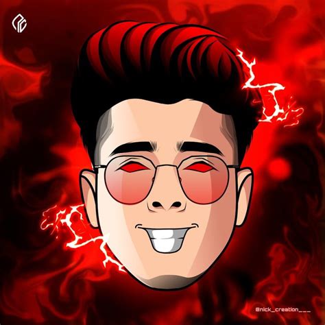 Digital Drawing of Man with Red Glasses