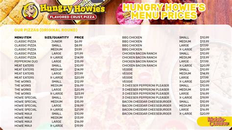 Hungry Howie's Menu Prices + Free Pizza Rewards (2024)