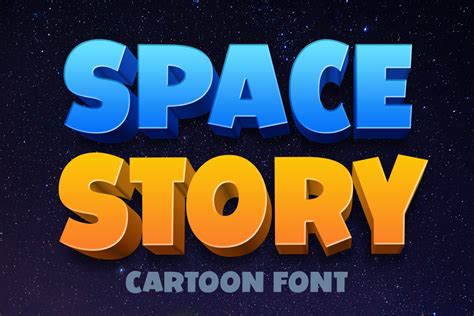 Free Font - Space Story Display - Commercial Use Fonts & Graphics Freebies