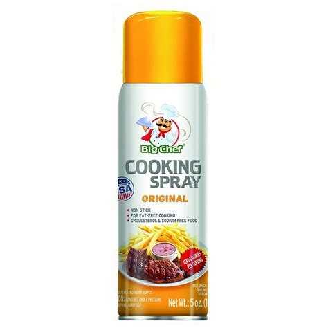(2 Pack) Big Chef Cooking Spray, Original, 5 Oz - Walmart.com - Walmart.com