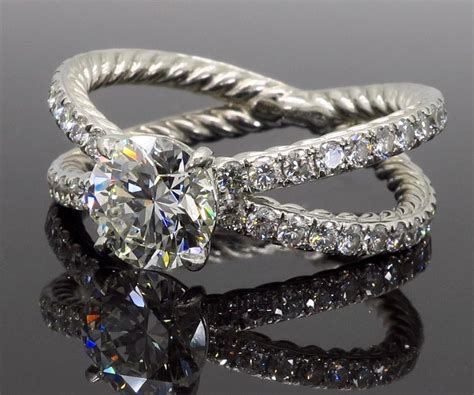 David Yurman Crossover Diamond Engagement Ring at 1stDibs | david yurman engagement rings, david ...