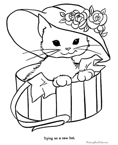 Free Printable Cat Coloring Pages 003